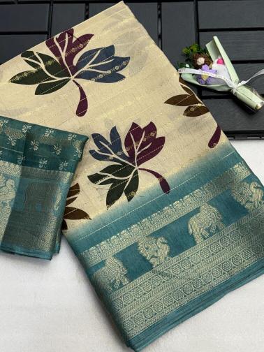 Vastrangan kalmkari print saree surat online shopping
